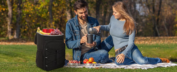 Kühlrucksack, Picknicktasche, Rucksack mit Zwei 10 Zoll hohe Seitentaschen, Rucksack mit Kühlfach fü