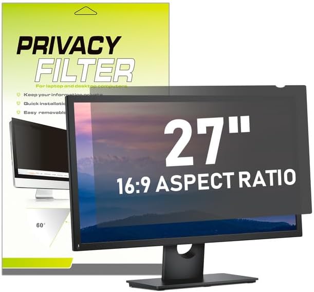 LAMA Blickschutzfilter Blickschutzfolie für 27 Zoll Monitor, Computer Monitor Universal Datenschutz