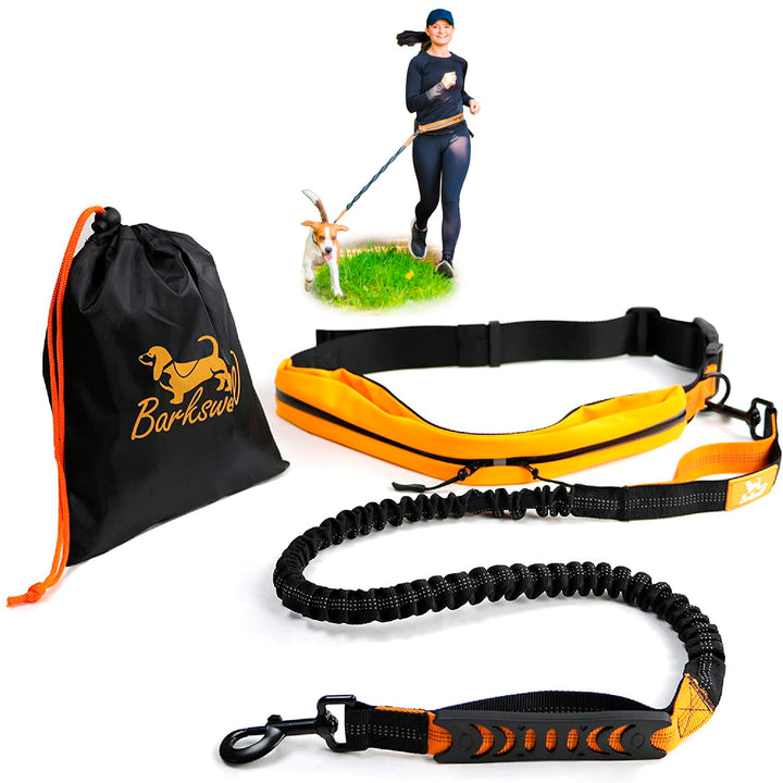 Joggingleine Hunde mit Bauchgurt für Hundeleine für Grosse Hunde/Mittelgrosse Hunde bis 60 kg - Lauf
