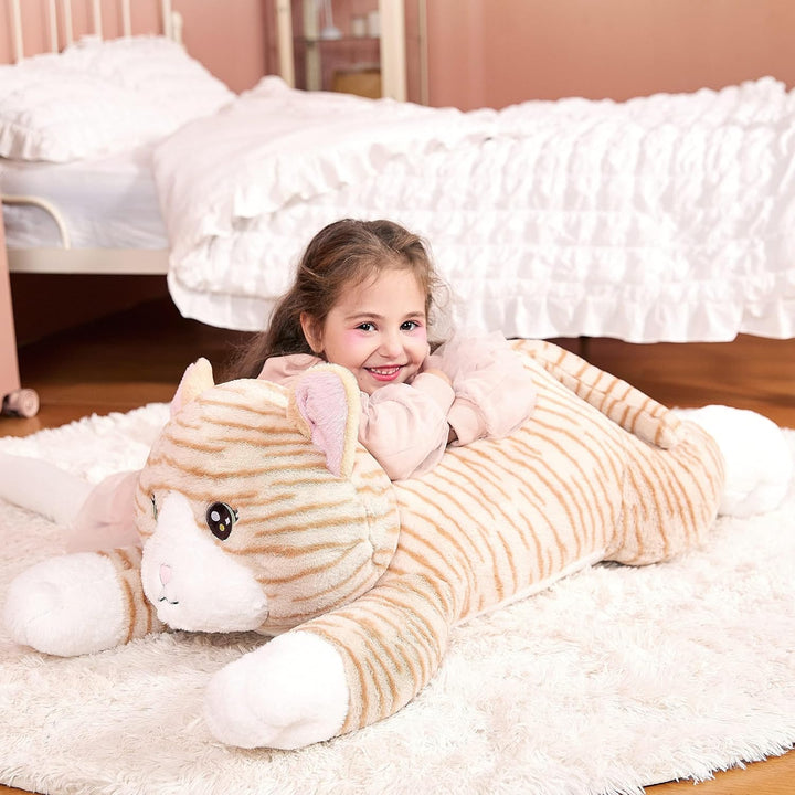 IKASA Gross Katze Kuscheltier Riesen Stofftier,78cm Gross Plüschtier Riesige Plüsch Spielzeug Flausc