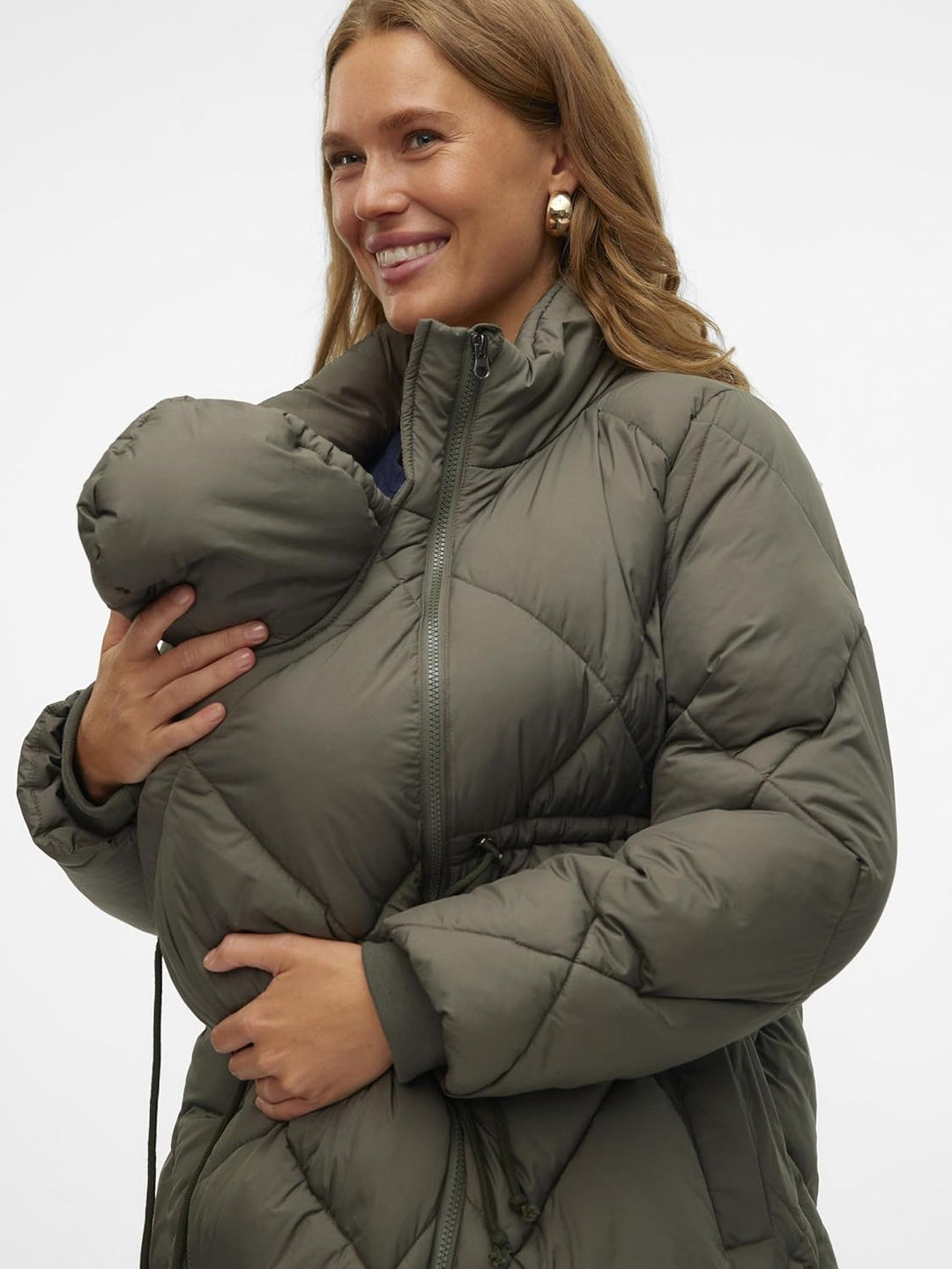 MAMALICIOUS Female Jacke Hoch geschlossen Gerippte Ärmelbündchen Mantel Kambaba XL, Kambaba XL