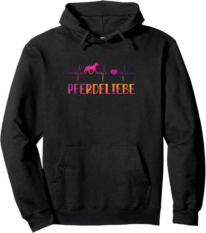 Pferdeliebe Pferd Reiter Reitsport Herzschlag Pullover Hoodie