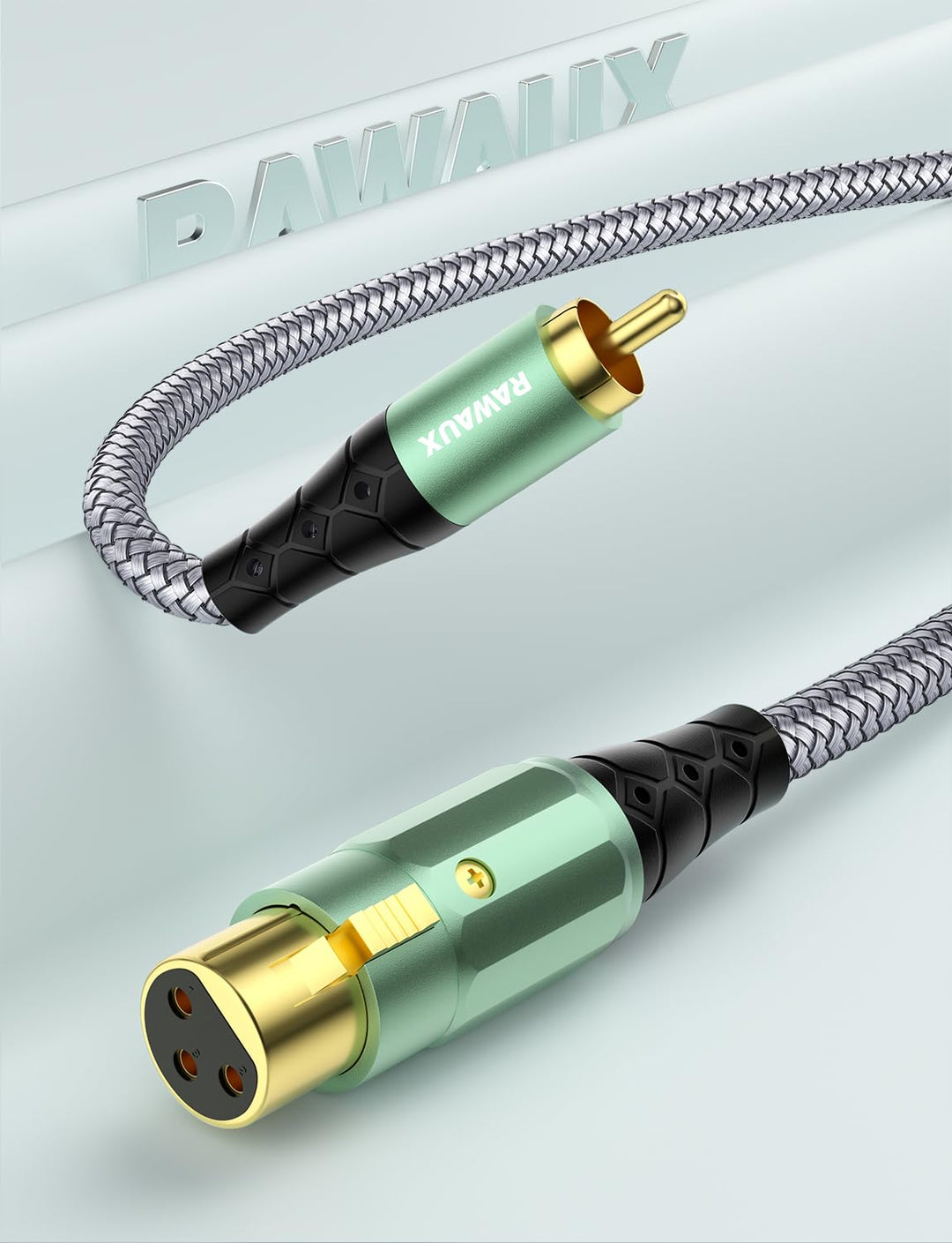 XLR auf Cinch Kabel, Subwoofer Kabel XLR Buchse auf Cinch Stecker Microfonkabel Stereo Audio Microfo