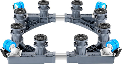 Waschmaschinen-Untergestell Maisach Sockel mit 4 Doppelräder + 8 höhenverstellbare Füsse bis 500 kg