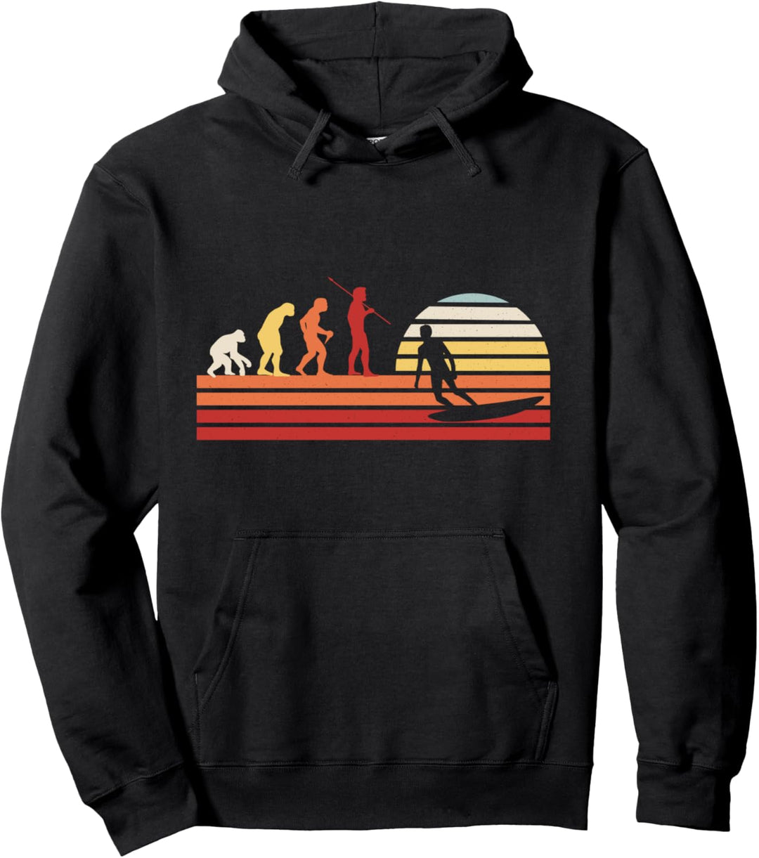 Retro Surfen Wellenreiter - Vintage Surfer Pullover Hoodie