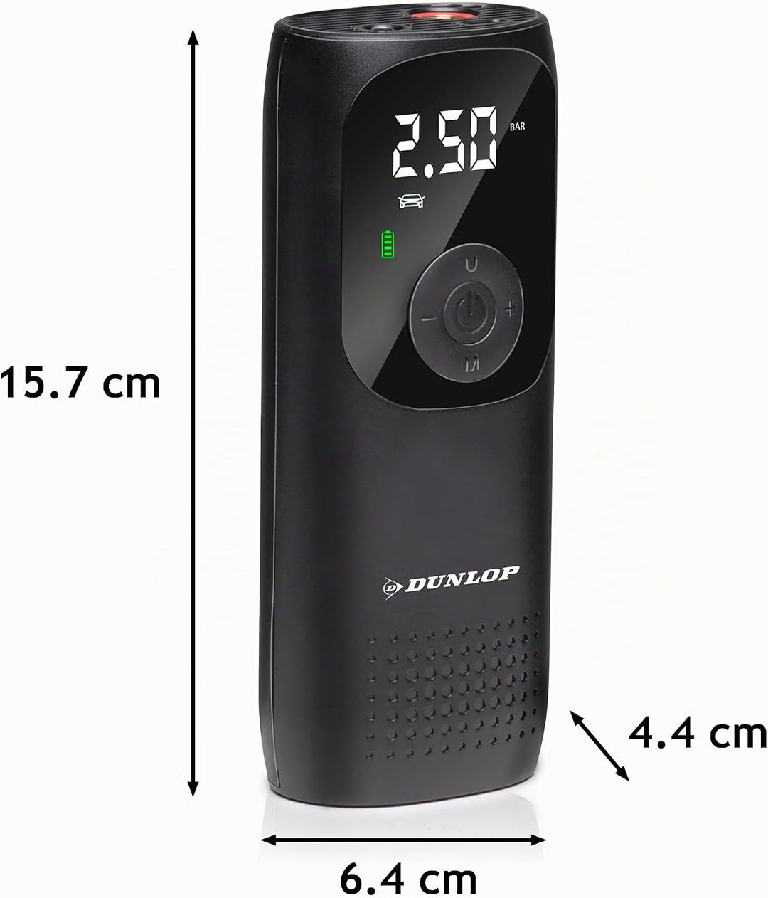 Dunlop Elektrische Luftpumpe 150PSI - Akku Kompressor mit USB-C Anschluss - Fahrradpumpe alle Ventil