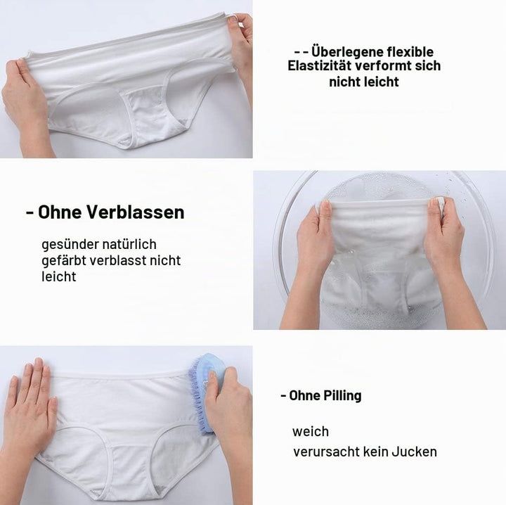 INNERSY Unterhosen Damen Baumwolle Atmungsaktive Hipster Unterwäsche Basic Bequem Panties 6er Pack X