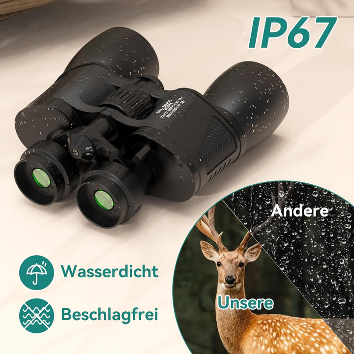 MLight 10-30x50 Zoom-Fernglas für Erwachsene, leistungsstarkes Fernglas für Vogelbeobachtung, Jagd,