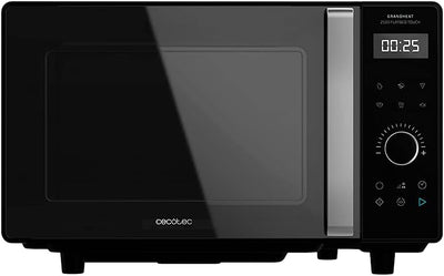 Cecotec Digitale Touch-Mikrowelle ohne Teller GrandHeat 2500 Flatbed Touch Black. 800 W, 25 Liter Fa