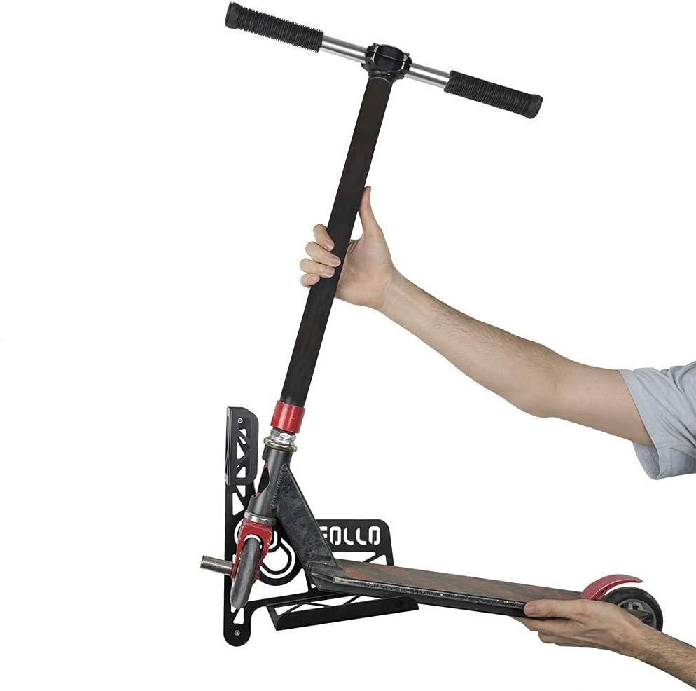 Kinderroller Scooter Wandhalterung (100% Stahl) 2 x schwarz, 2 x schwarz