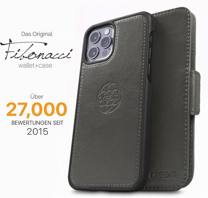 Dreem Fibonacci 2in1 Handyhülle Flipcase für iPhone 12 &amp; 12 Pro | Magnetisches iPhone Case | TPU Etu