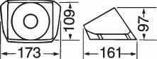 Pioneer Electronics TS-44 Breitband-Aufbaulautsprecher (40 W), Koaxiallautsprecher, Nominale Ausgang