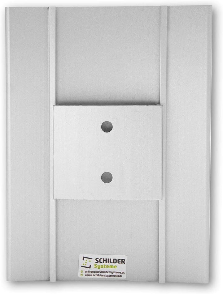 SCHILDER Systeme 2 Stk. CIS.clic Büroschild DIN A6 | Schild eloxiert | 110 x 148,5mm | 1,5mm klare A