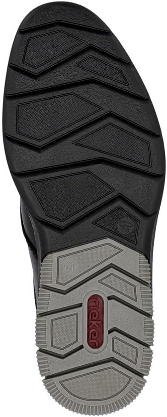 Rieker Herren 14454 Slipper 46 EU Weit Schwarz, 46 EU Weit Schwarz