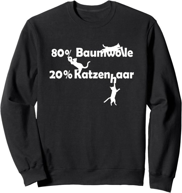 80 % Baumwolle 20 % Katzenhaar - Spuren - Katzen - Cat Sweatshirt