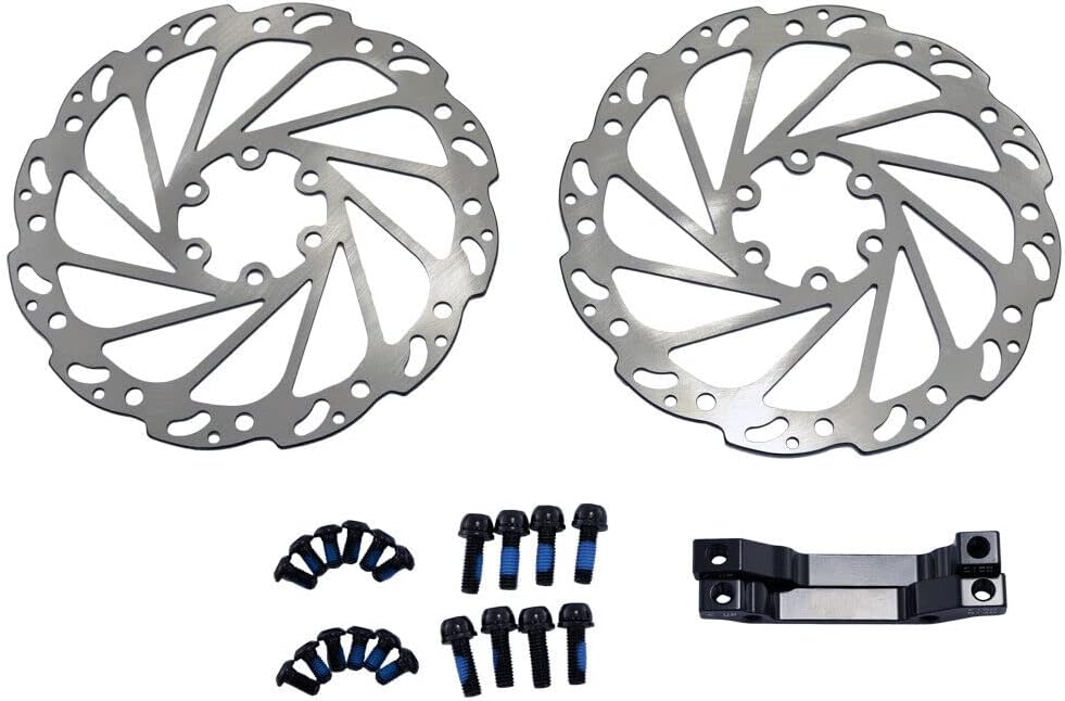 Juin Tech M1 Hydraulic MTB E-Bike Disc Brake Set 160mm with Rotor, Front and Rear, Black, JT1948