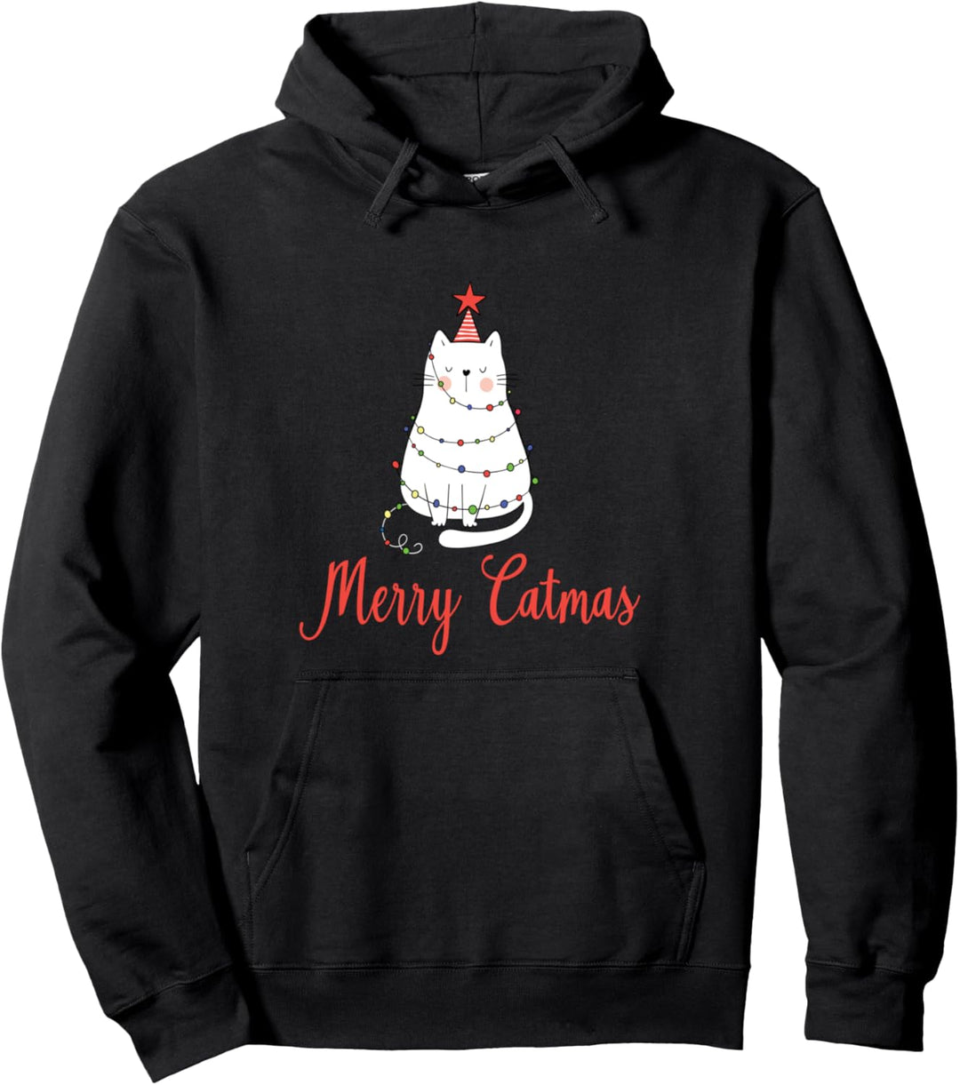 Merry Catmas, Katzen Weihnachten Pullover Hoodie