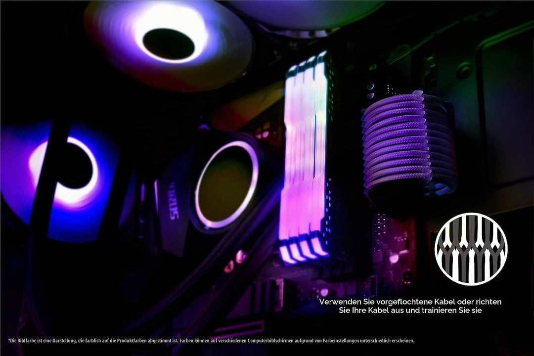 LINKUP - AVA 30cm PSU Kabelverlängerung Ummantelt GPU Nach Mass PC Stromversorgung mit Kamm-Kit - Ko