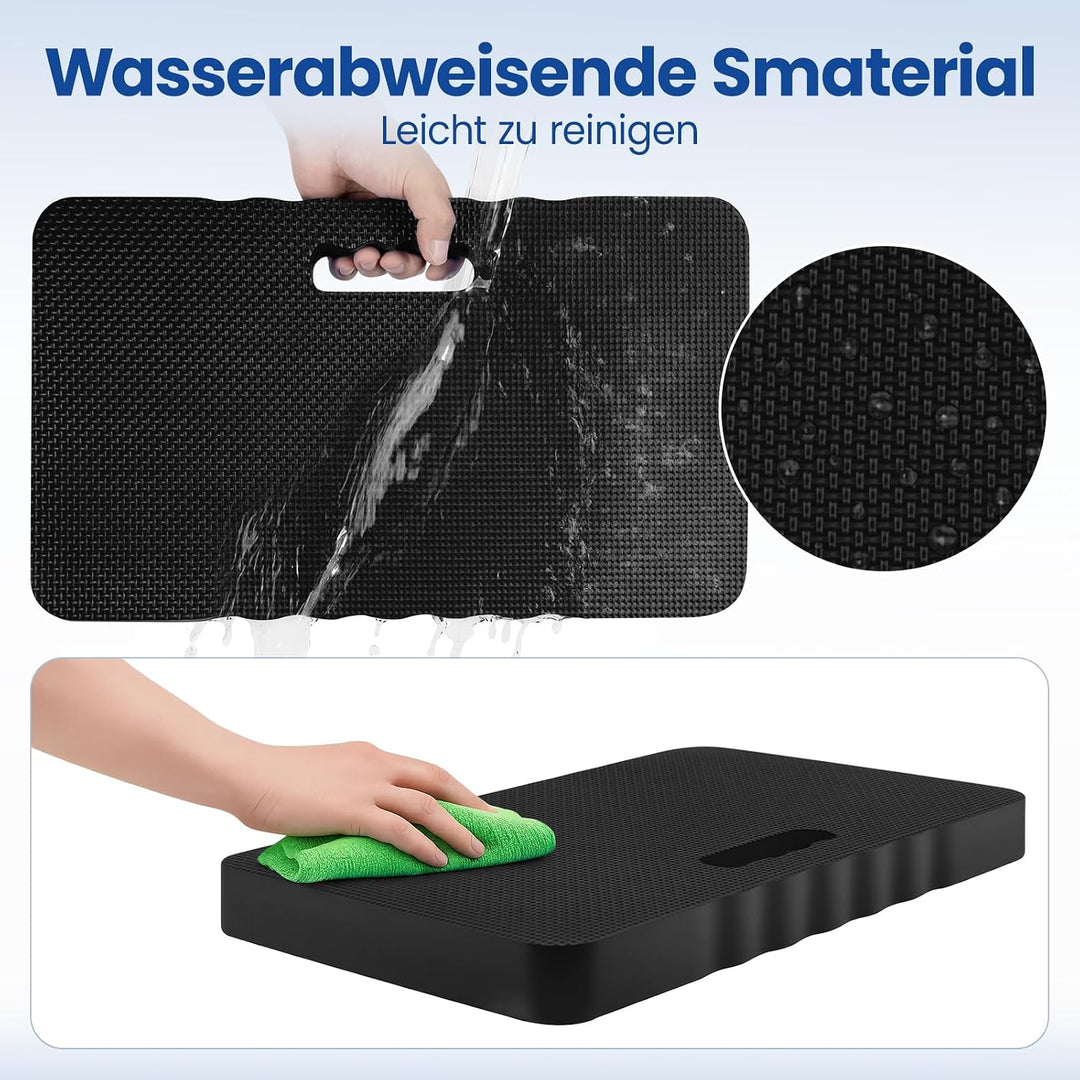 2er Set Garten Kniekissen 46x28x4cm – Dicke Schaumstoff Kniekissen für Gartenarbeit &amp; Haushalt – was