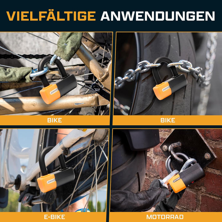 PBL110 Heavy-Duty Bügelschloss Fahrrad mit 5 Schlüsseln – 18 mm schnittfestem Stahlbügel – Wetterfes
