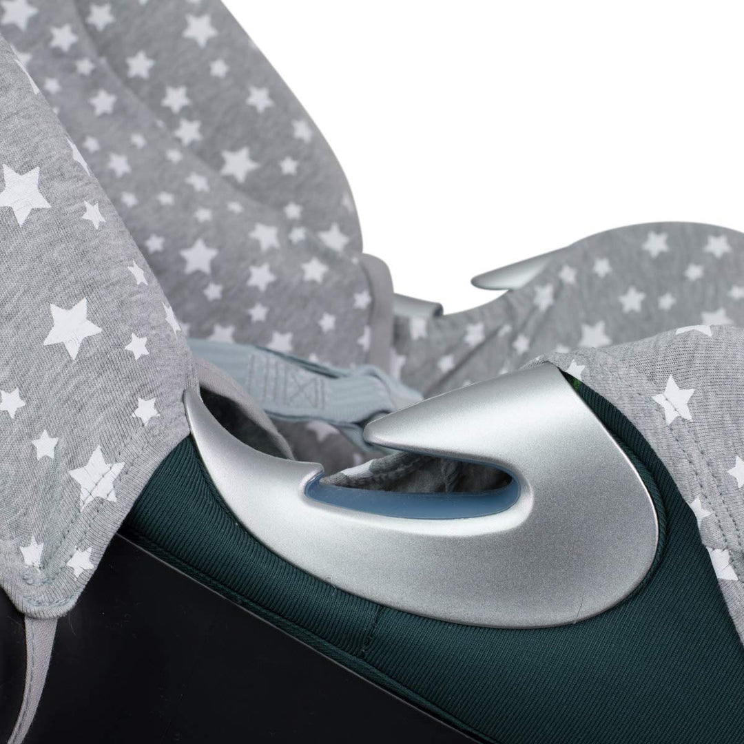 JYOKO KIDS Bezug für Autositz kompatibel mit Cybex Aton Cloud- Q-M-2-4-5, aus Baumwolle (Aton Q, Whi