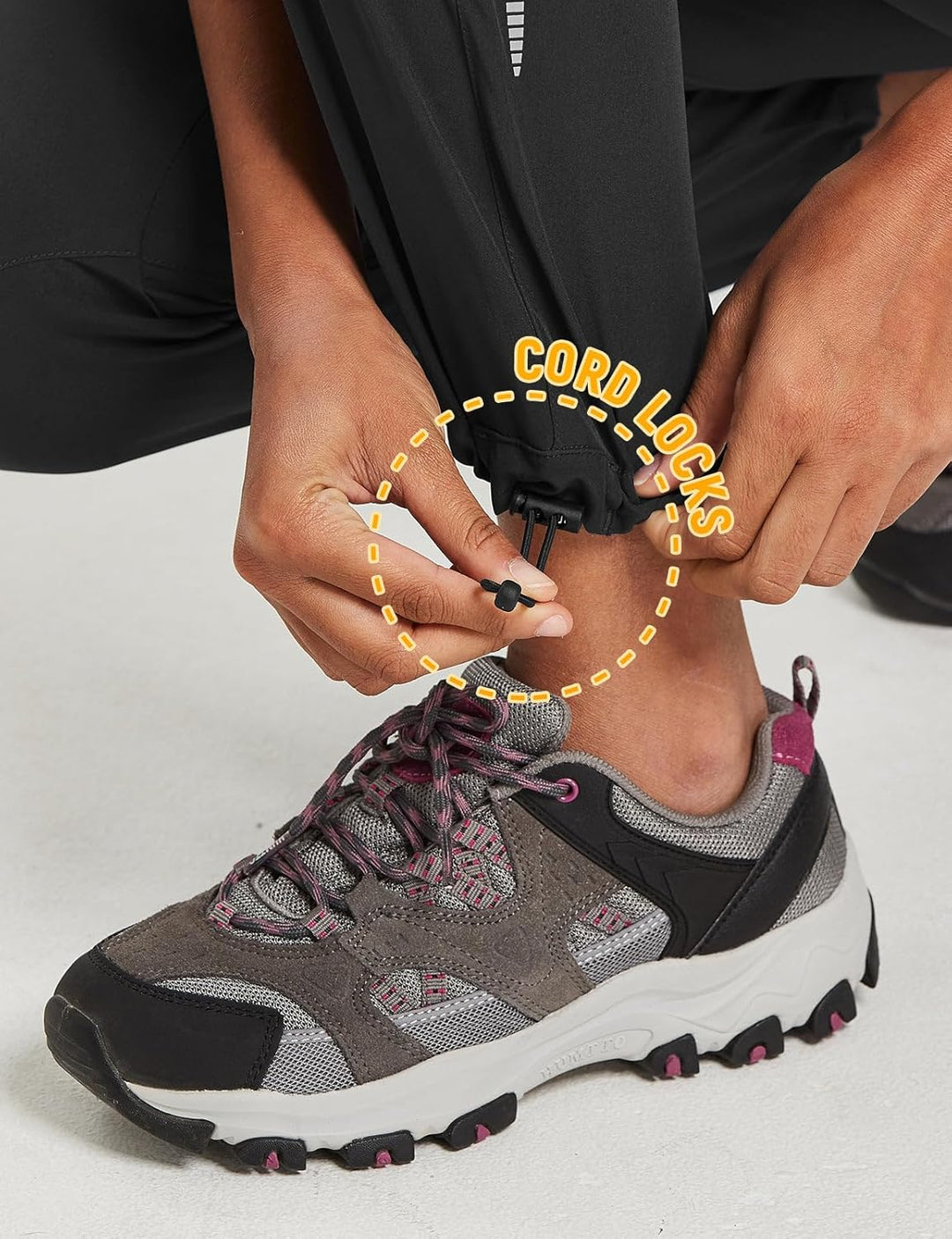 BALEAF Damen Outdoorhose Wanderhose Wasserdicht Schnelltrocknend Leicht Trekkinghose Capris UV Schut