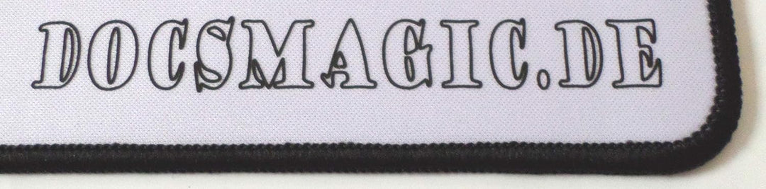 docsmagic.de 5 x Premium Playmat White - 60 x 34 cm Stitched 3mm - Spielmatte Weiss 5 x Spielmatte W