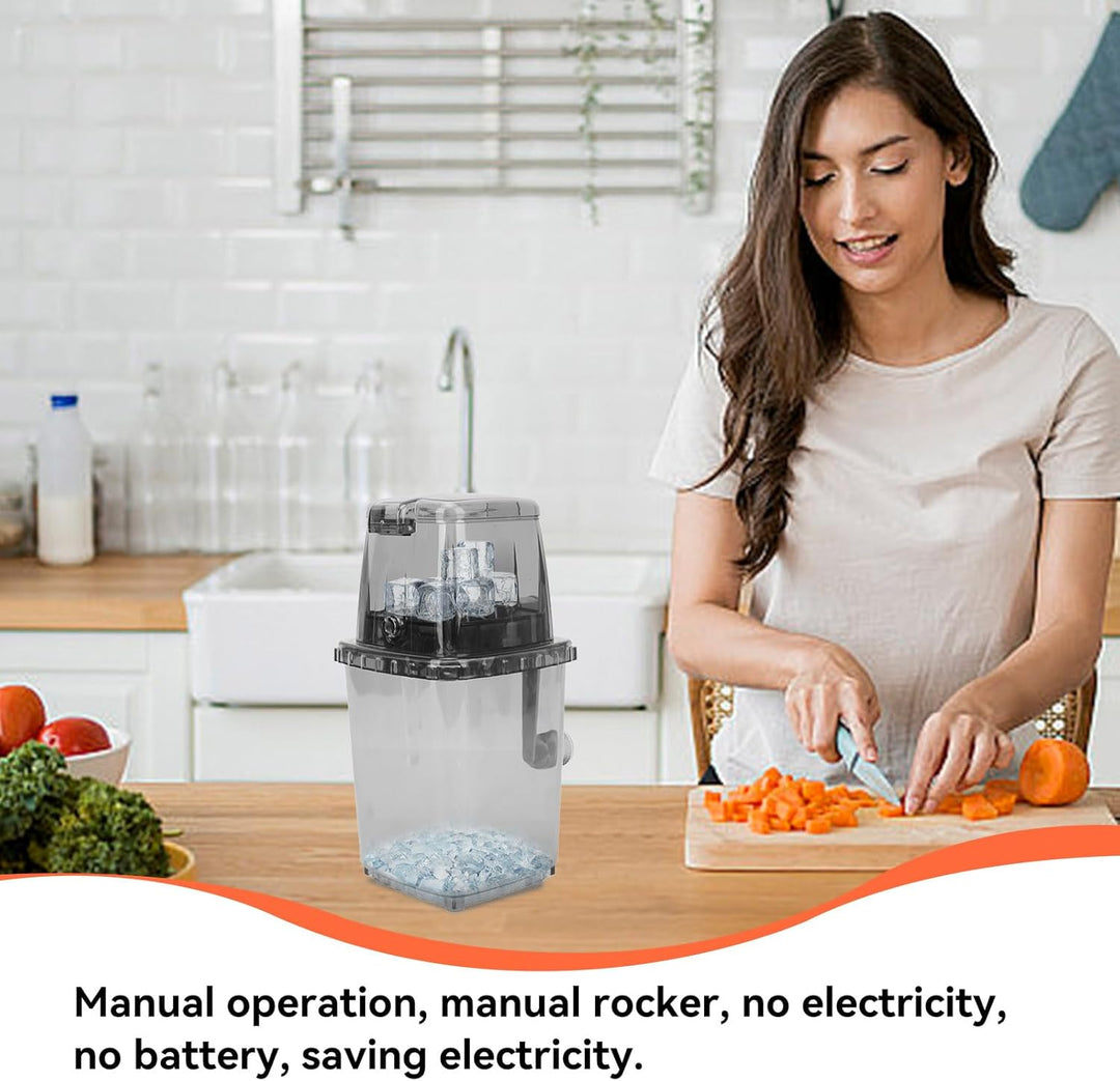 Manueller Eisbrecher, 1,2L Handkurbel Manueller Boilie Eisbrecher PP Küchenbar Eismixer Angelköder K
