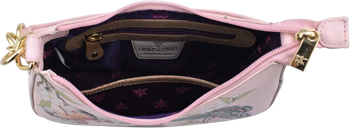 Anuschka Women's Hobobag aus Echtleder, handbemalt, kleine Grösse Butterfly Melody, Butterfly Melody