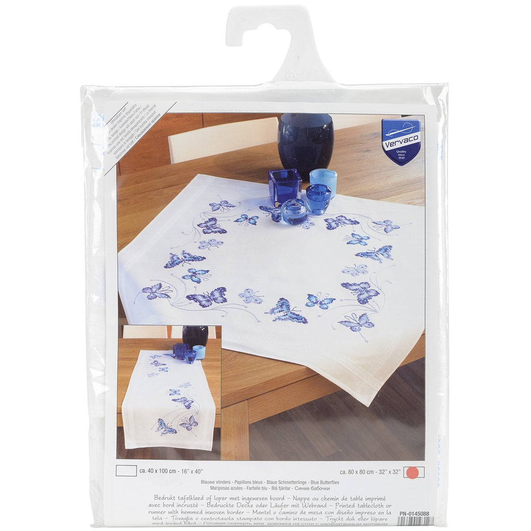 Vervaco Stickpackung/Tischdecke im vorgedruckten/vorgezeichneten Kreuzstich, Baumwolle, Mehrfarbig,