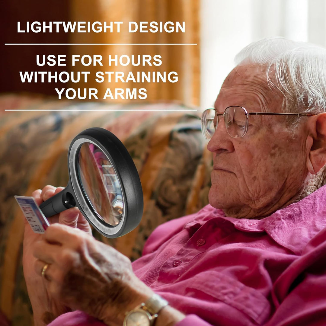 Lupe mit Licht, 10X 20X 45X Handlupe mit Licht, Magnifying Glass mit 30 LED und 1 UV, Vergrösserungs