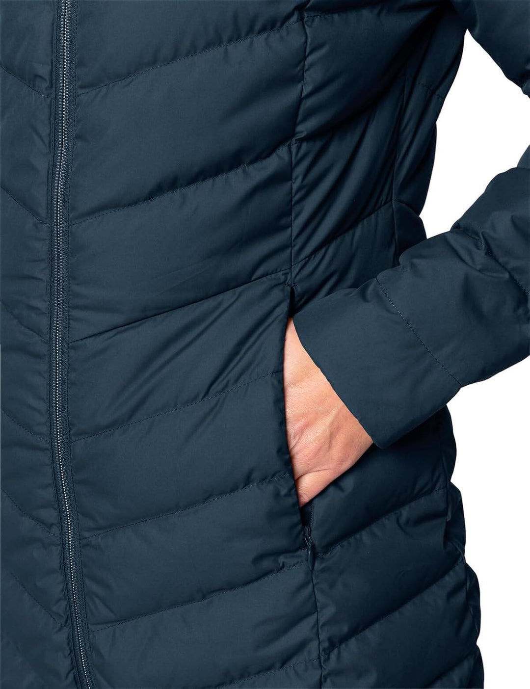 VAUDE Damen Annecy Daunenjacke 44 dark sea uni, 44 dark sea uni