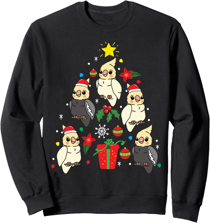 Cockatiel Nymphensittich Weihnachten Lustiger Baum Geschenk Sweatshirt