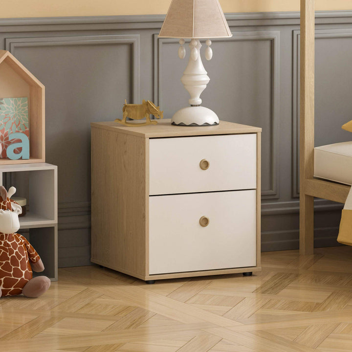 Junior Vida Kommoden & Sideboards, Spanplatte, Weiss & Eiche, Standard, Weiss & Eiche