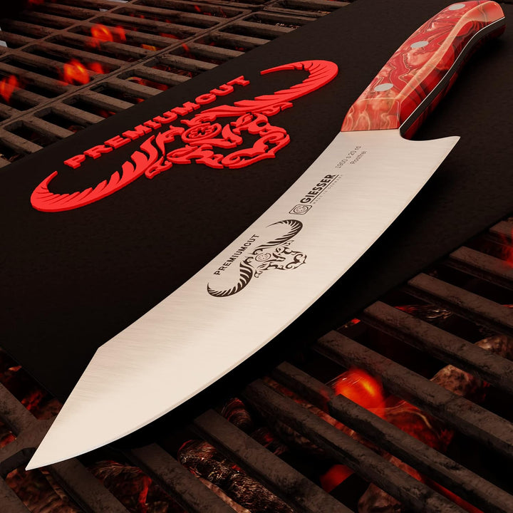 Giesser seit 1776 - Made in Germany - Kochmesser 20 cm Red Diamond, PremiumCut Chefs No 1, Küchenmes