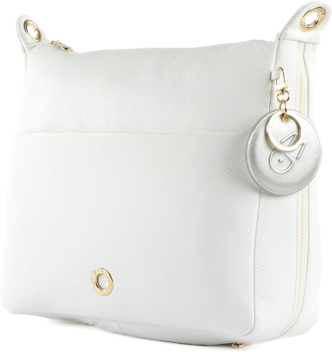 Mandarina Duck Mellow Leather Schultertasche Optical White, Optical White