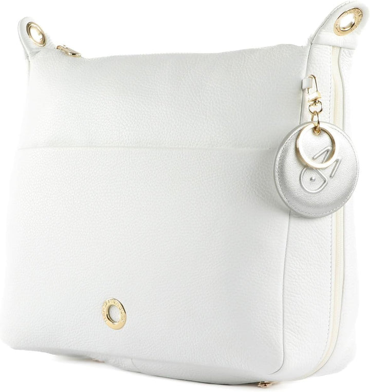 Mandarina Duck Mellow Leather Schultertasche Optical White, Optical White