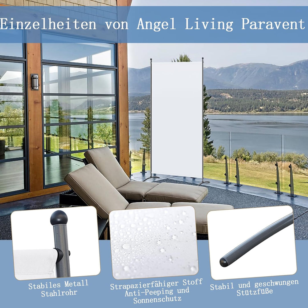 Angel Living 1 Teilig Paravent, Raumteiler Klappbar Freistehend Sichtschutz, Trennwand, Raumtrenner