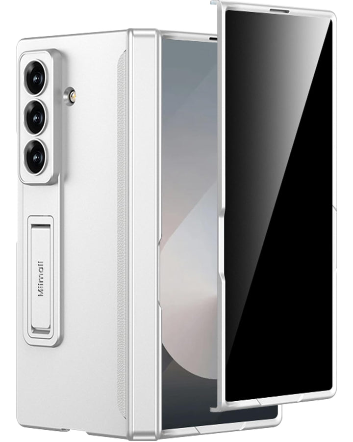 Miimall Kompatibel mit Samsung Galaxy Z Fold 7 Hülle mit Displayschutz Anti-SPY, [Magnetischer Schar