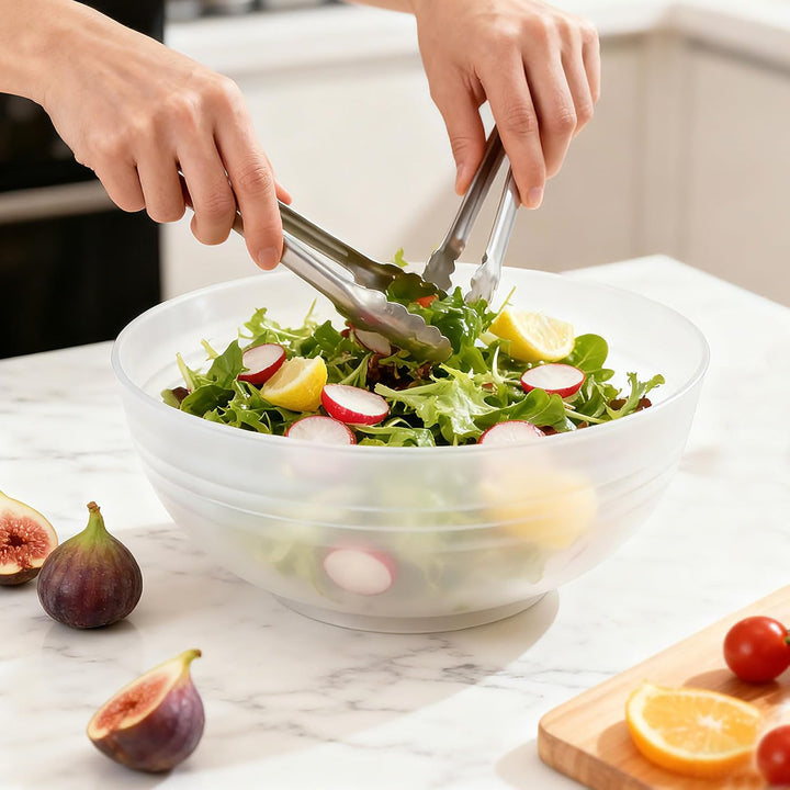 Unzerbrechliche grosse Müslischalen – 2,25 l Kunststoff leichte Salat,Obstschalen–spülmaschinen- und