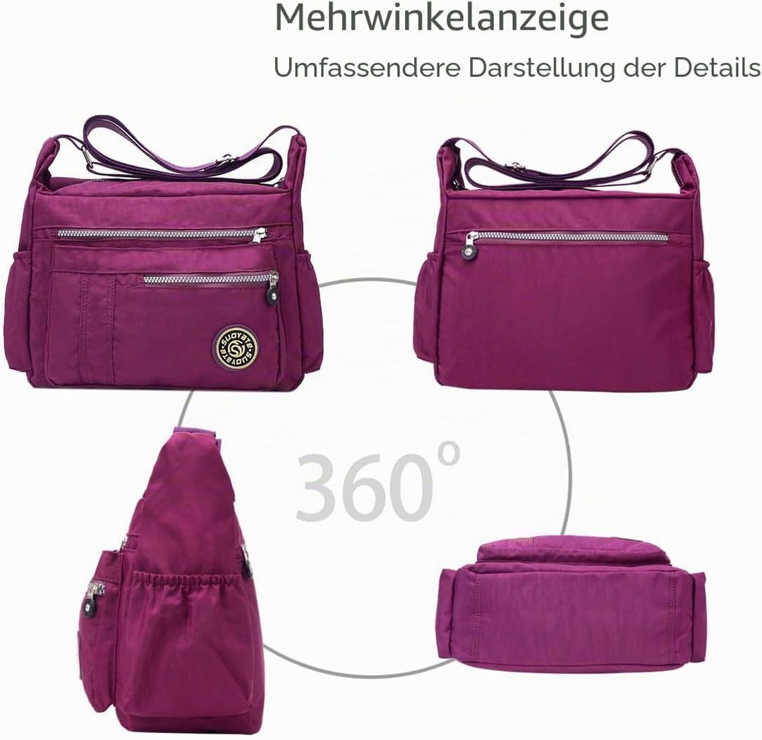NICOLE & DORIS Damen Umhängetasche Lässige Schultertasche Frauen Handtasche Reissverschluss Tasche m