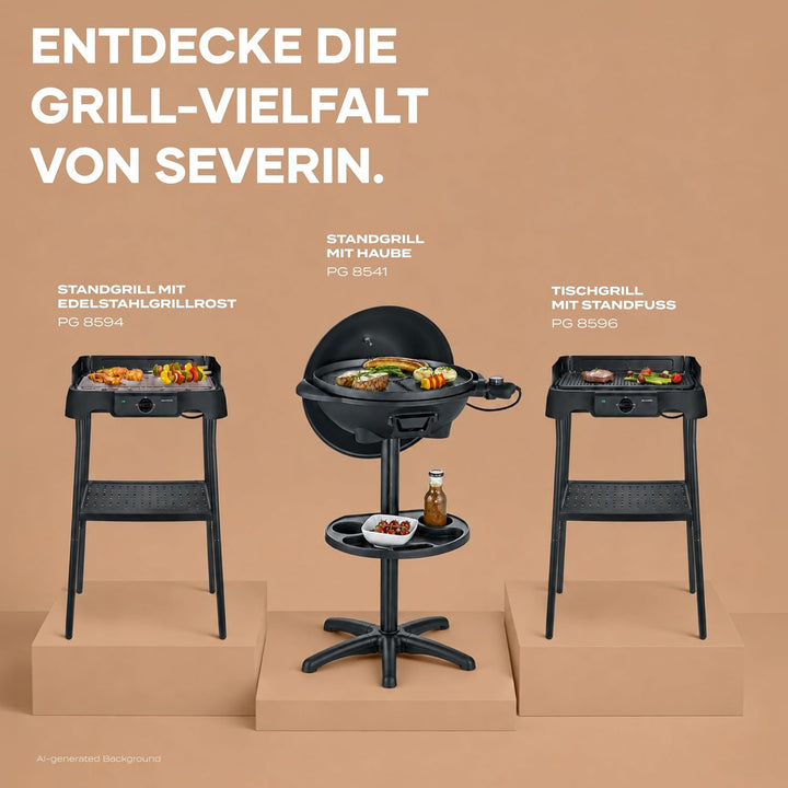 SEVERIN PG 8541 Barbecue-/Standgrill (2.000W, Grillfläche, Ø 41 cm)