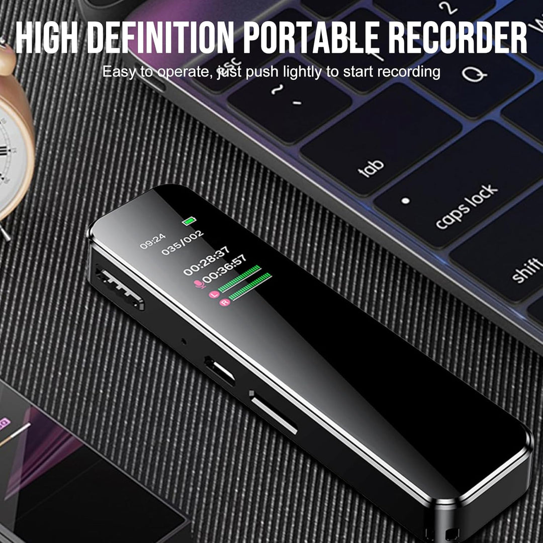Diktiergerät Mini 64GB, Aufnahmegerät, Digitales Diktiergerät Mit Rauschunterdrückung,Diktiergerät D