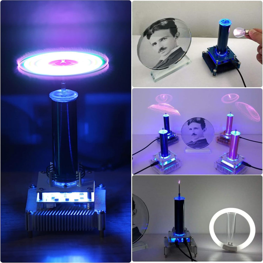 DONGKER Musik Tesla Spule, Lichtbogen Plasma Generator, Music Tesla Coil Lautsprecher mit Audiokabel