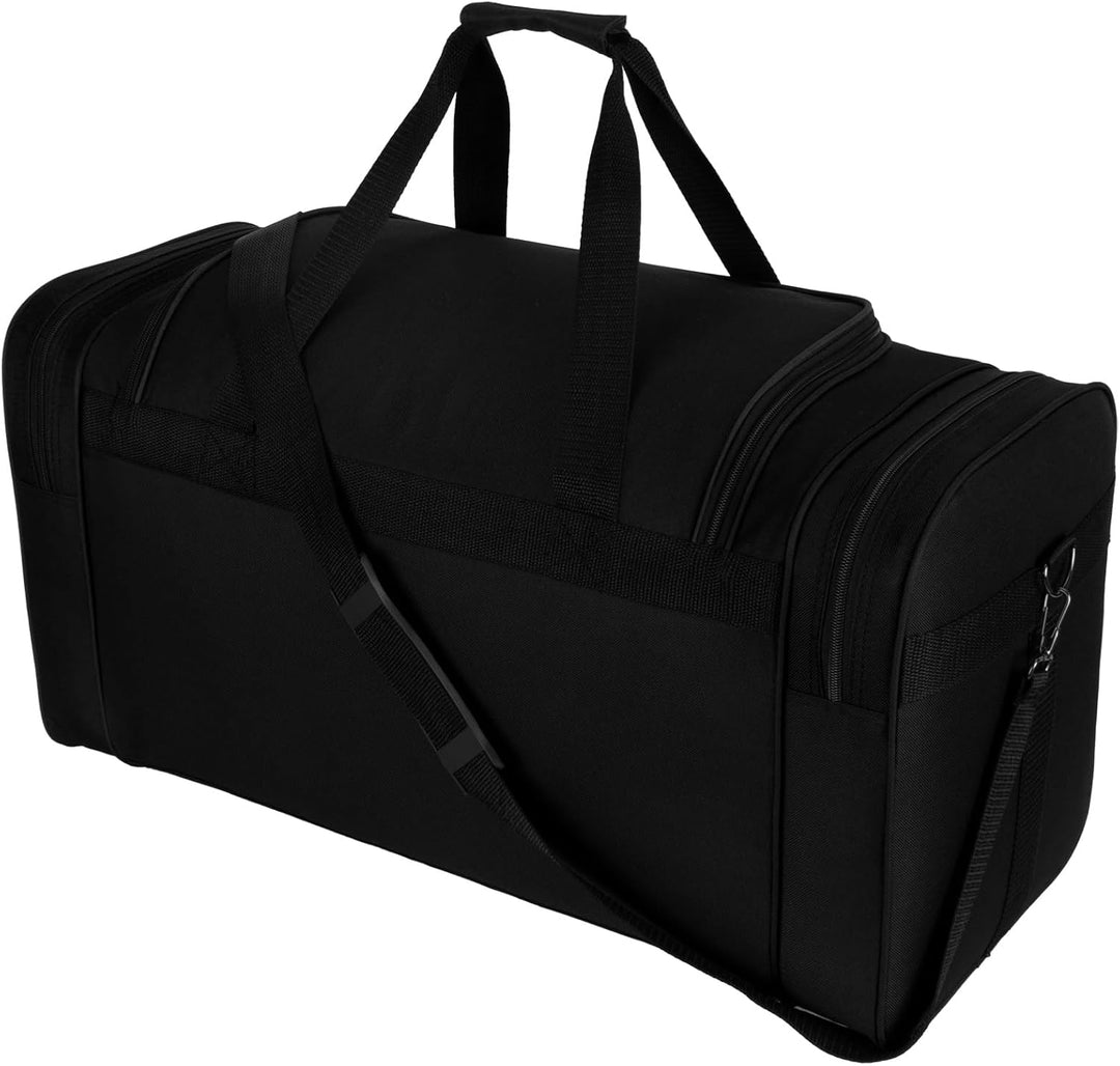 Sporttasche, Reisetasche und Fitnesstasche für Damen und Herren- Tainingstasche, Gym Bag (Schwarz, L
