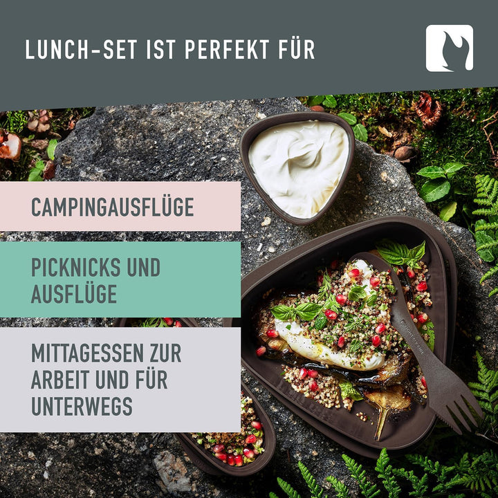 Light My Fire Camping Geschirr Set - 6 Teilig Salat to Go Box - Brotdose Erwachsene mit Camping Best