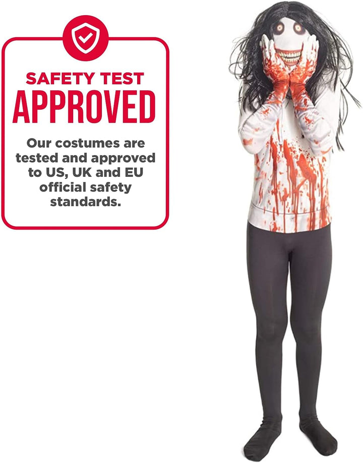 Morphsuits Costumes KPJKL - Jeff the Killer Kind Morphsuit Verrücktes Kleid Kostüm, L, 136 - 152 cm