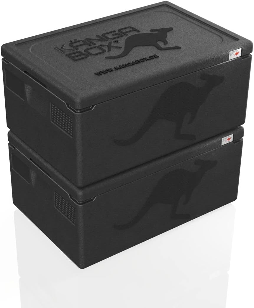 KÄNGABOX® Thermobox Expert GN 1/1 - Die Thermobox für Profis. 21-46 Liter EPP Isolierbox Schwarz 39