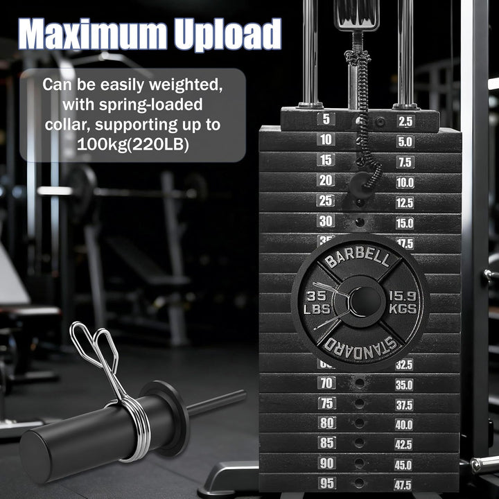 Gym Pin für Zusatzgewicht, Länge 110mm Durchmesser 10mm Gympin mit Federclip, Loading Pin Gewichtsst