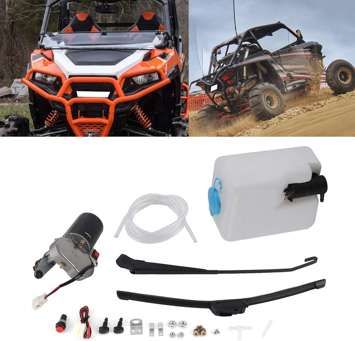 Yctze Universal Elektrowischer-Kit, 12V 30W Elektro-Scheibenwischer-Montagesatz Motorblattarm Wasser